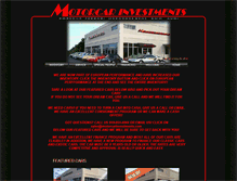 Tablet Screenshot of motorcarinvestments.com
